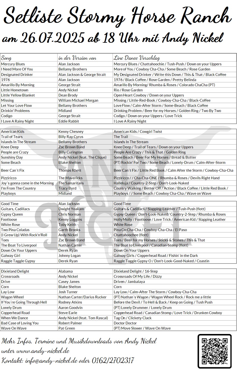 Setliste SHR 2025