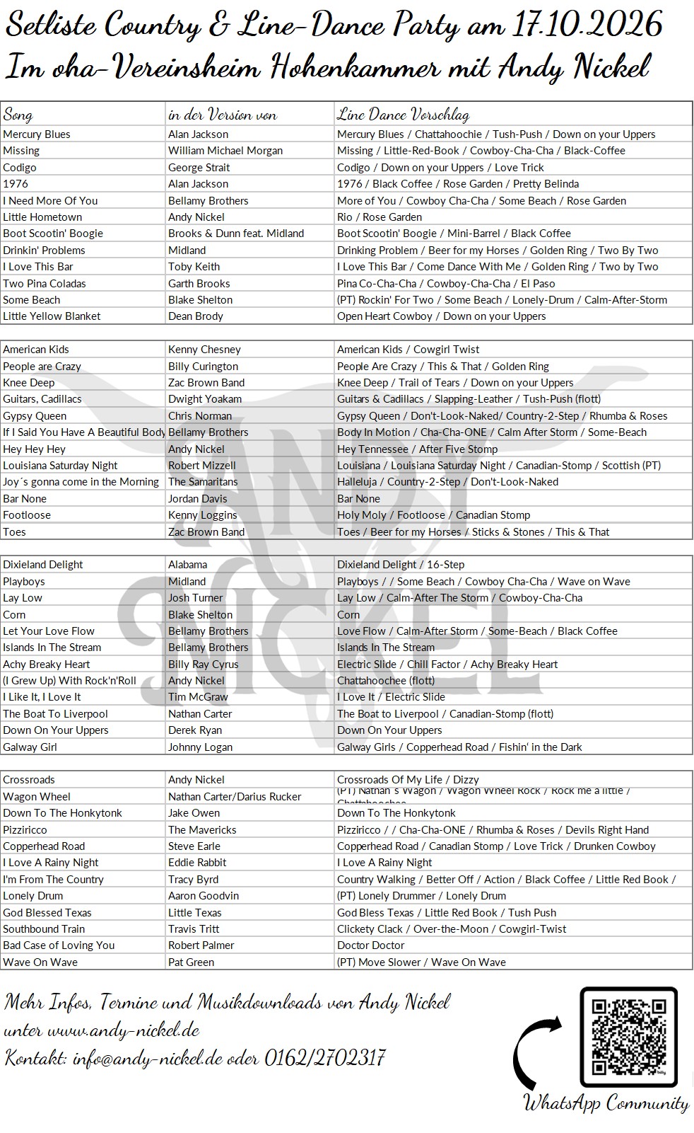 setliste oha 2026 10